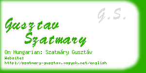 gusztav szatmary business card