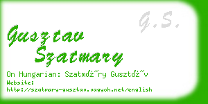 gusztav szatmary business card